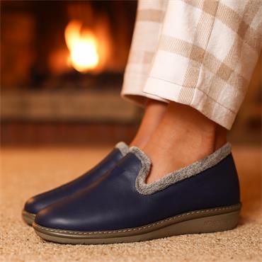 Nordikas Women Fleece Closed Slipped - Navy Leather